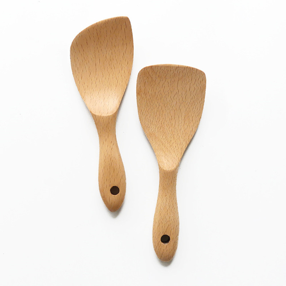Home Cooking Service - 1 Adet Ahşap Pirinç Küreği Doğal