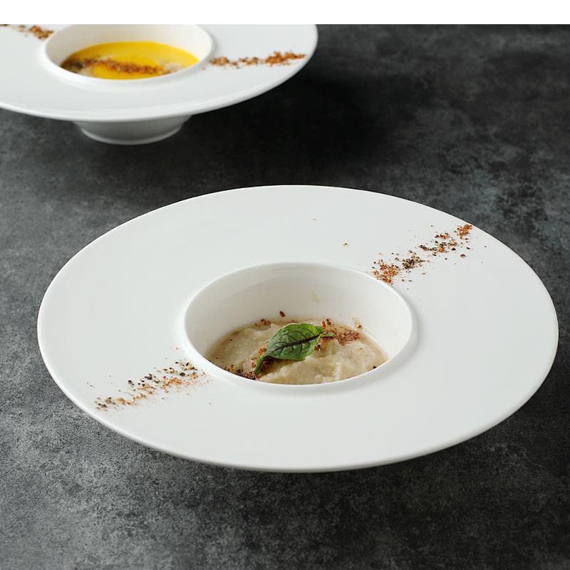 Home Cooking Dinner - Yuvarlak Seramik Yemek Tabağı Pişirme Kapları