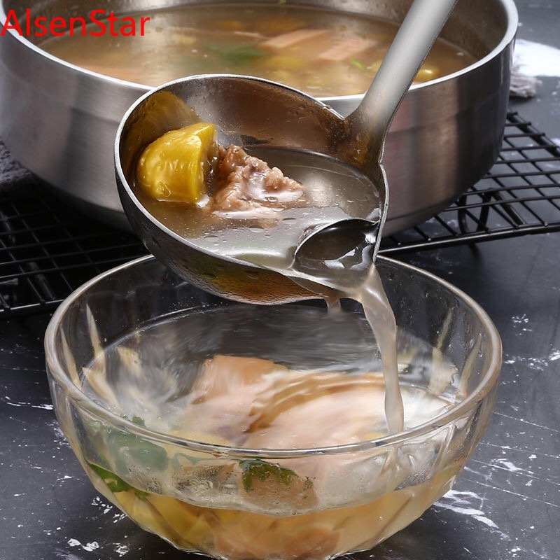 Home Cooking Dinner - Uzun Saplı Yağ Çorbası Ayırıcı Kaşık