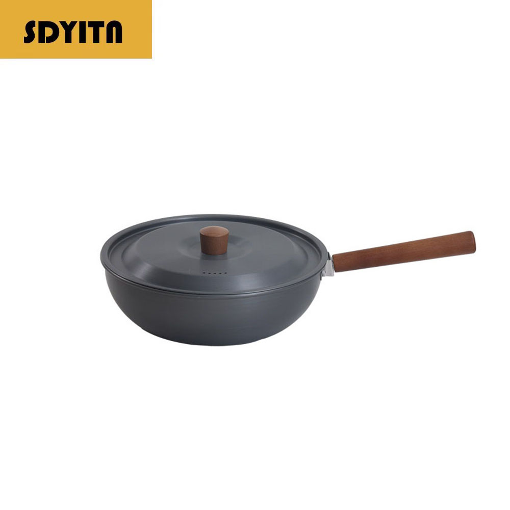 Home Cooking In Chinese - Açık Hava Alüminyum Alaşımlı Wok, Çıkarılabilir