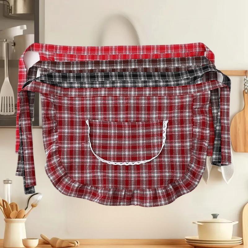 Önlük Kare Kareli Yarım Bel Ön - Home Cooking Service incelemesi ve fiyatı